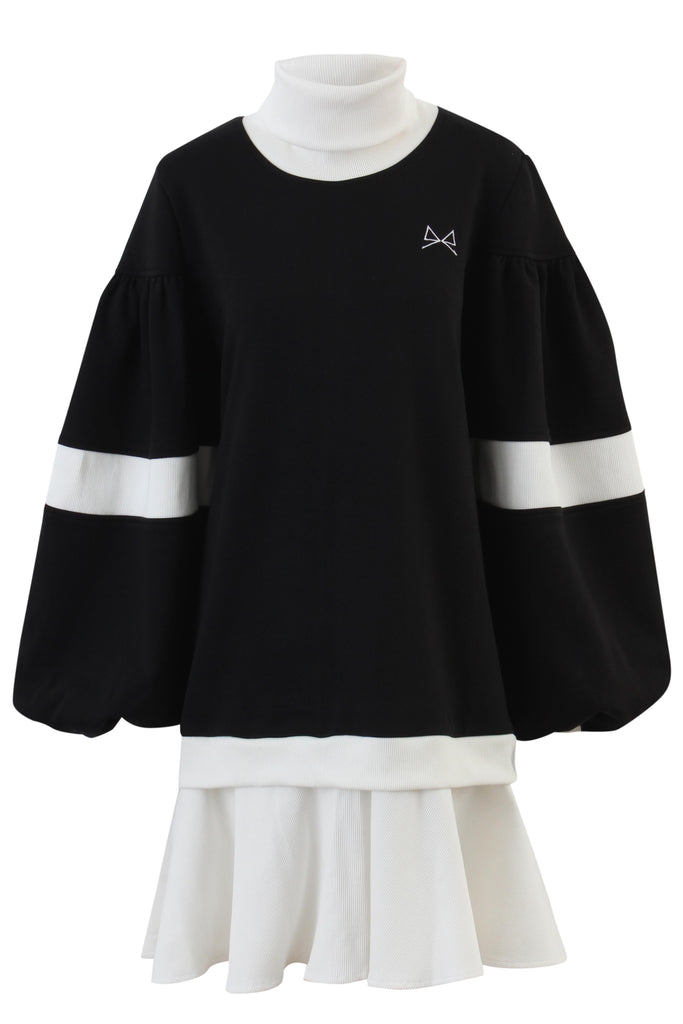 Signature Oversized Sweatshirt Dress Dress MAMZI S/M Black & White 