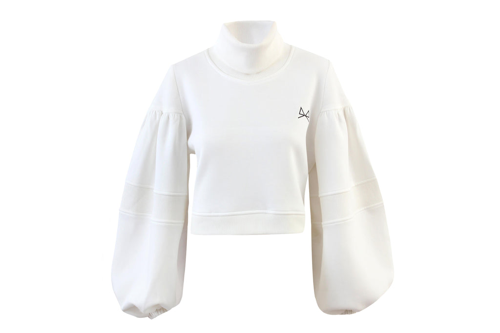 Signature No Cuts Sweatshirt Top MAMZI S/M White 
