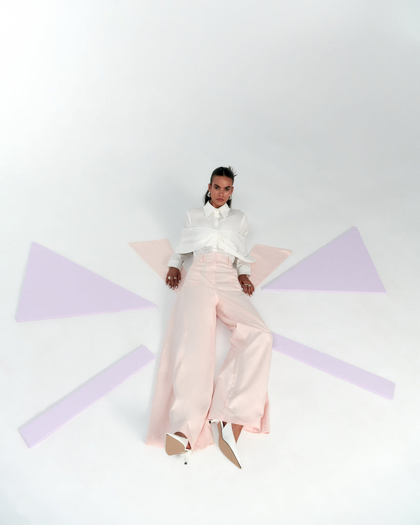 Draped Bow Shirt mamzi 