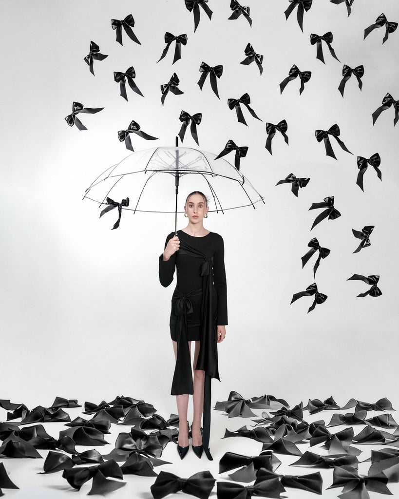 Long Sleeve Bow Ties Dress mamzi 