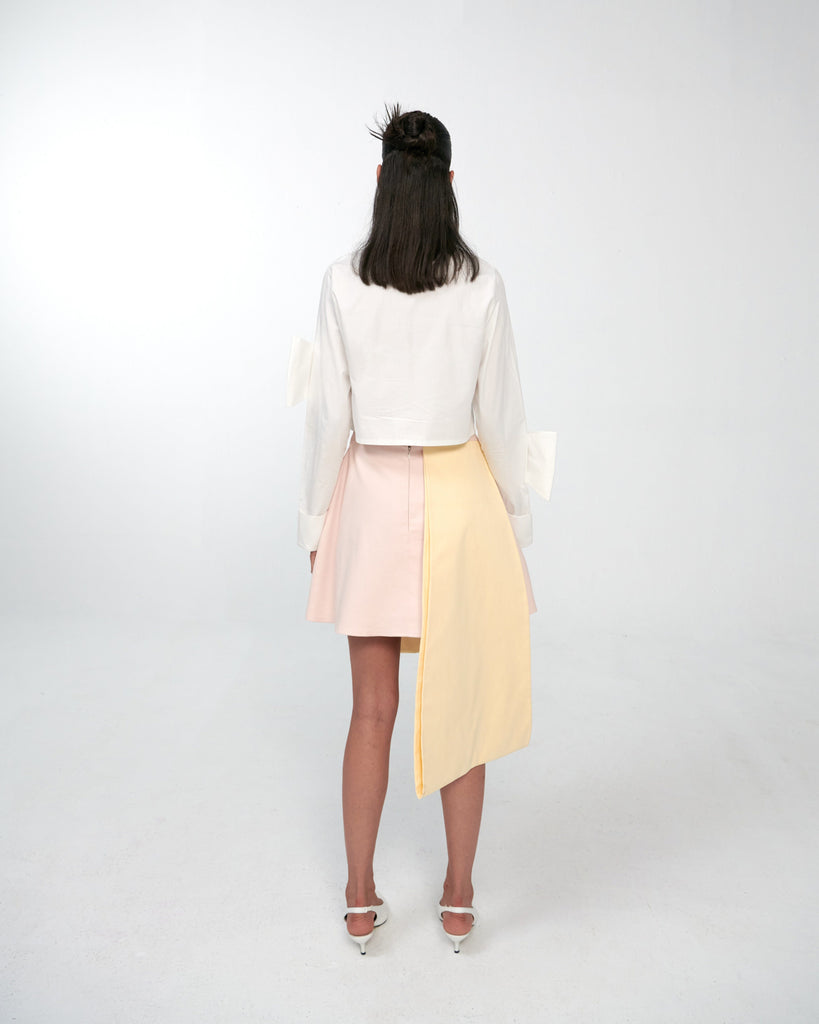 Cropped Half Bow Shirt mamzi 