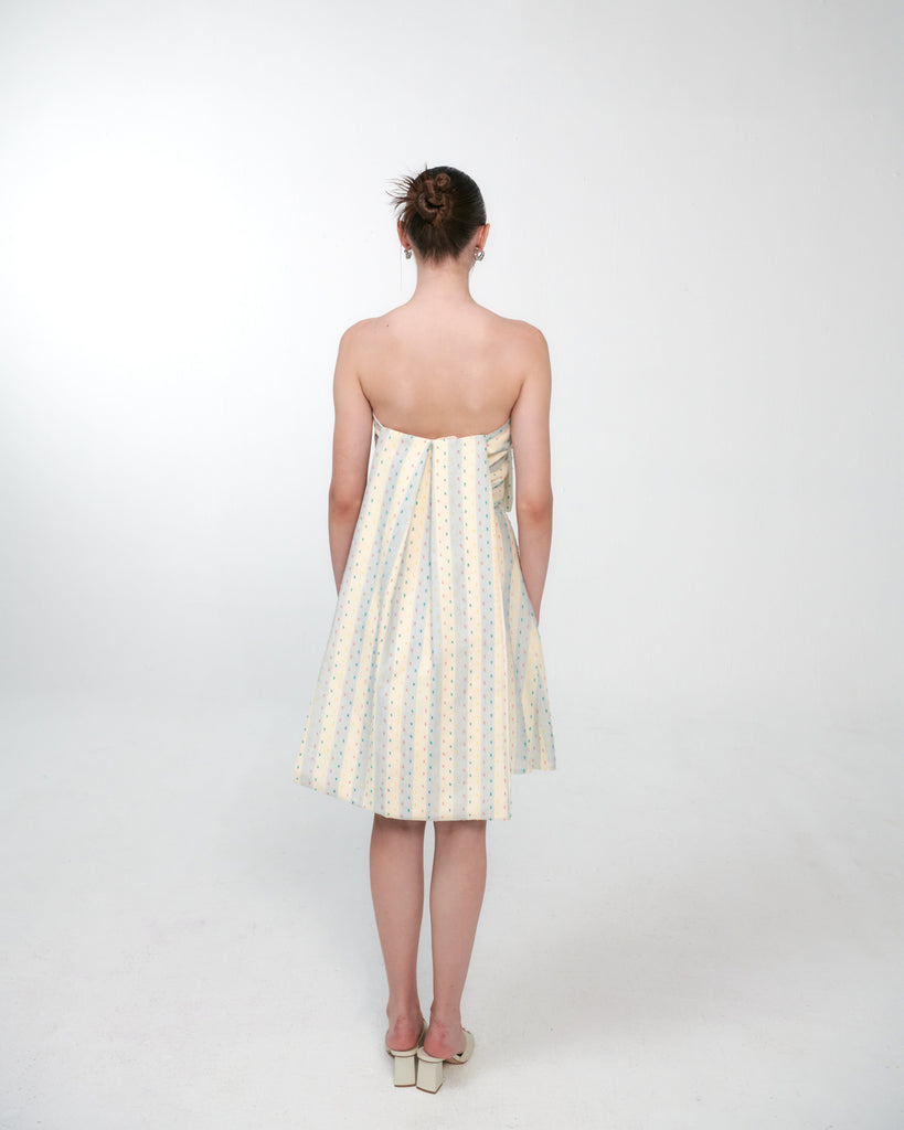 Embroidered Striped Bow Top mamzi 