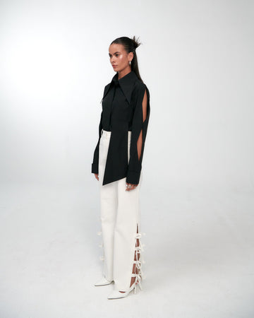 Bow Open Sleeve Shirt mamzi 