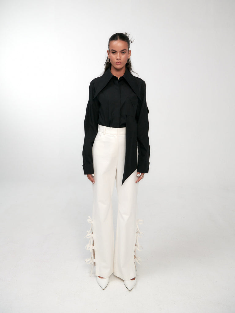 Bow Open Sleeve Shirt mamzi 