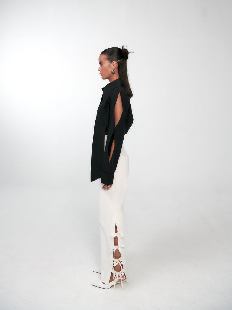 Bow Open Sleeve Shirt mamzi 