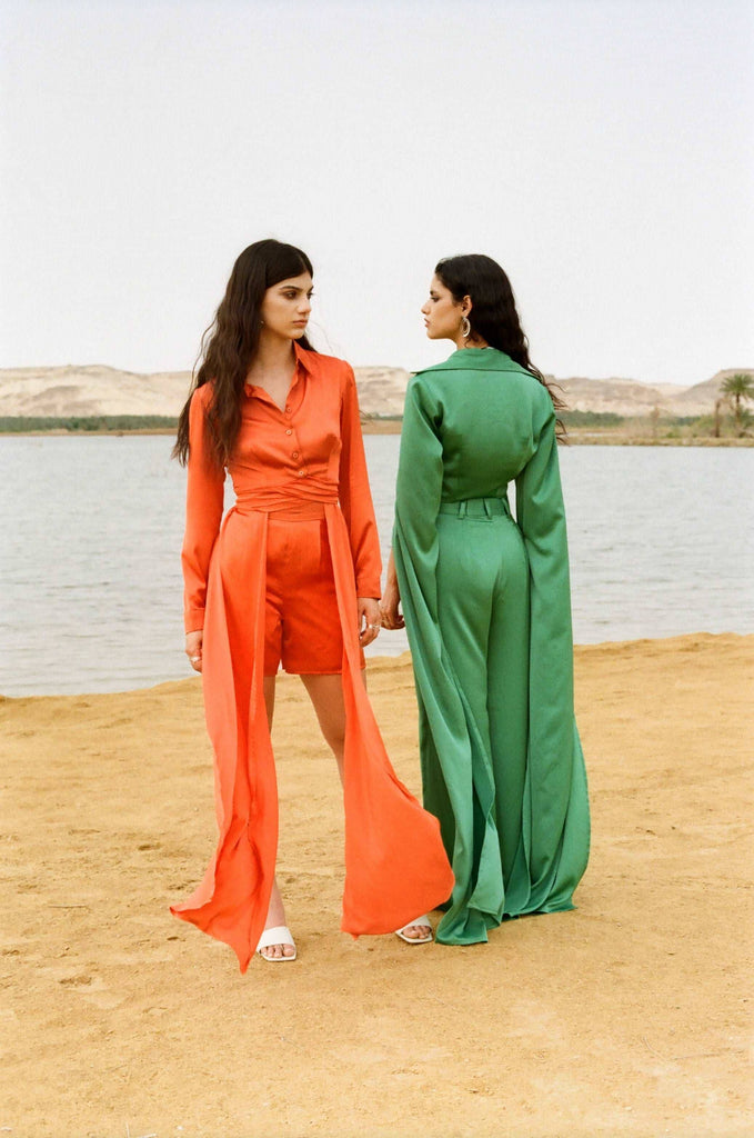 Long Sides Silk Top Top MAMZI 