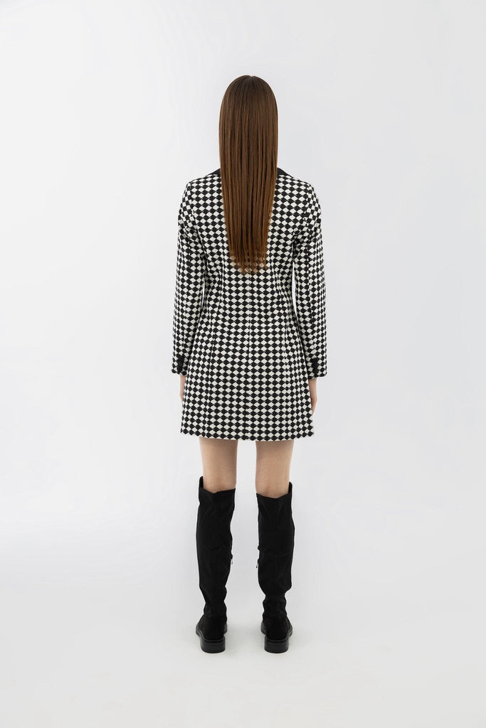 Black & White Blazer Dress Dress mamzi 