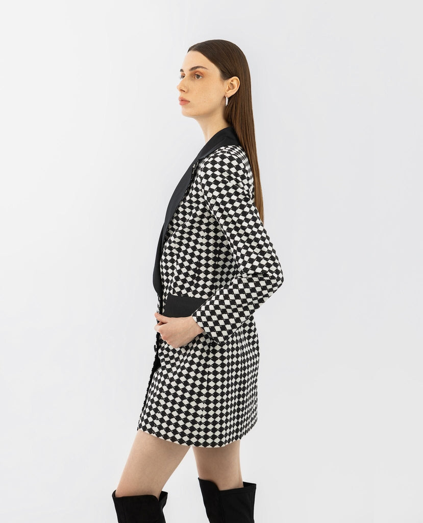 Black & White Blazer Dress Dress mamzi 