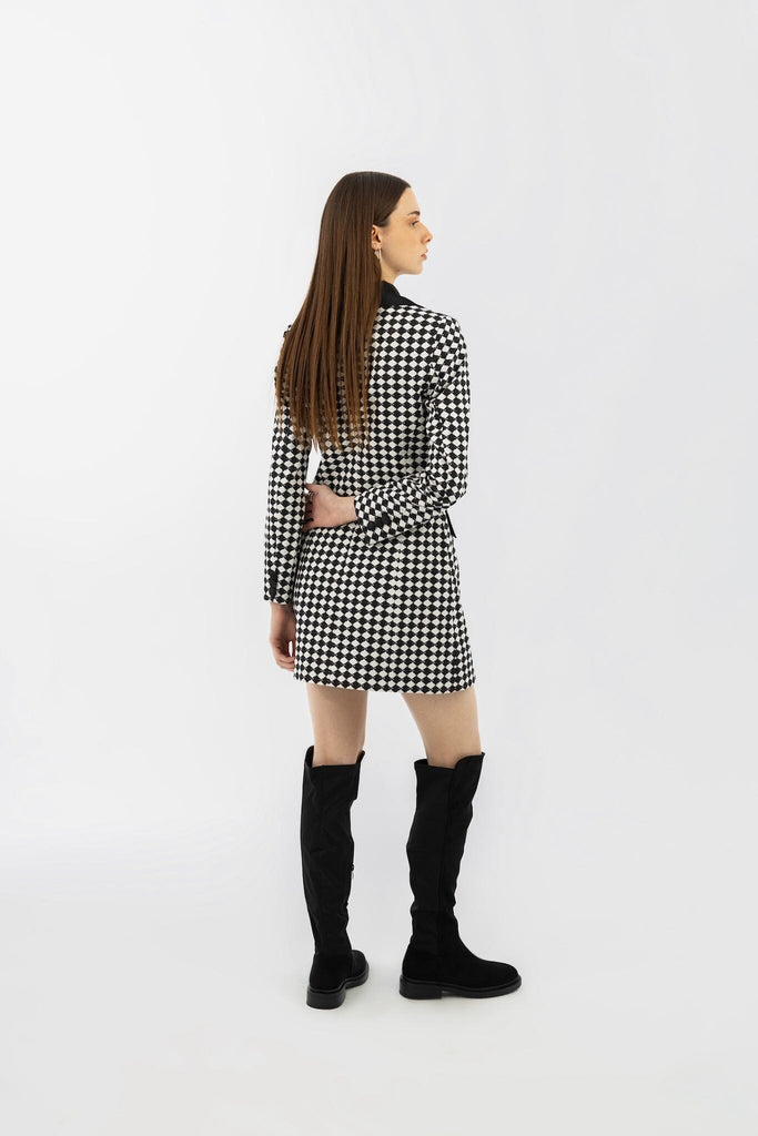 Black & White Blazer Dress Dress mamzi 