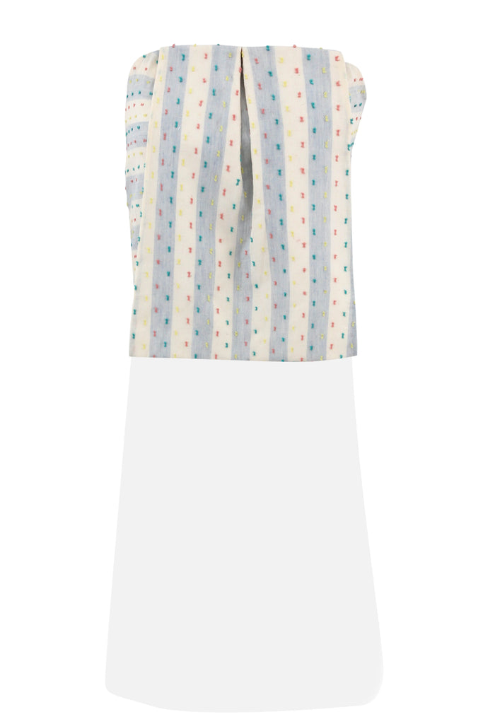 Embroidered Striped Bow Top mamzi 