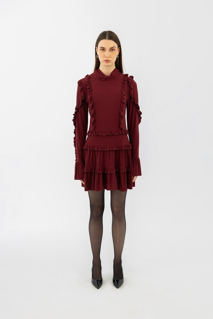 Burgundy Dress Dress mamzi 