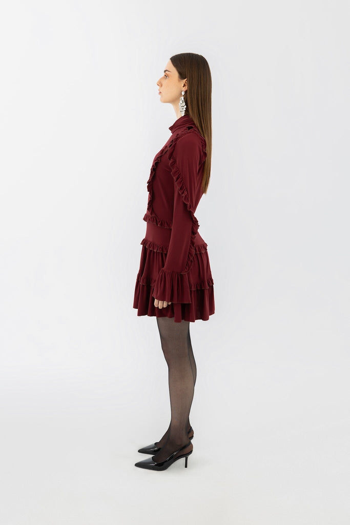 Burgundy Dress Dress mamzi 