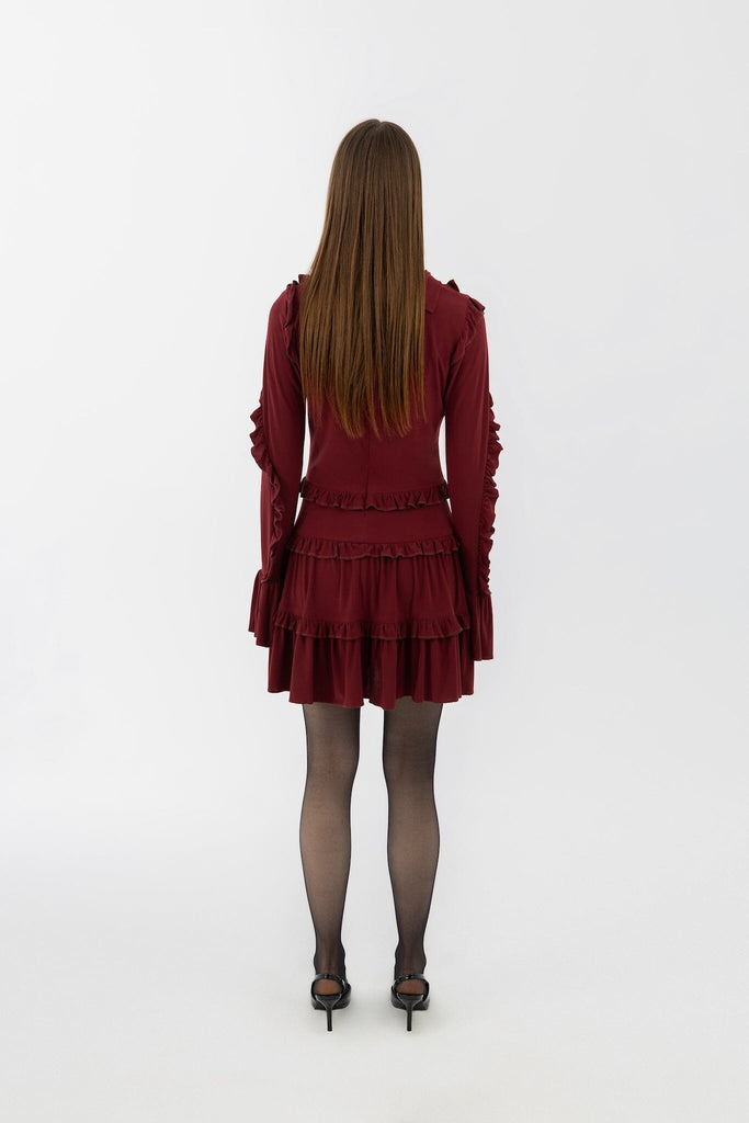 Burgundy Dress Dress mamzi 