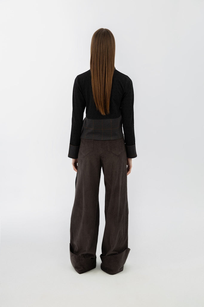 Plaid Waisted Top Top mamzi 