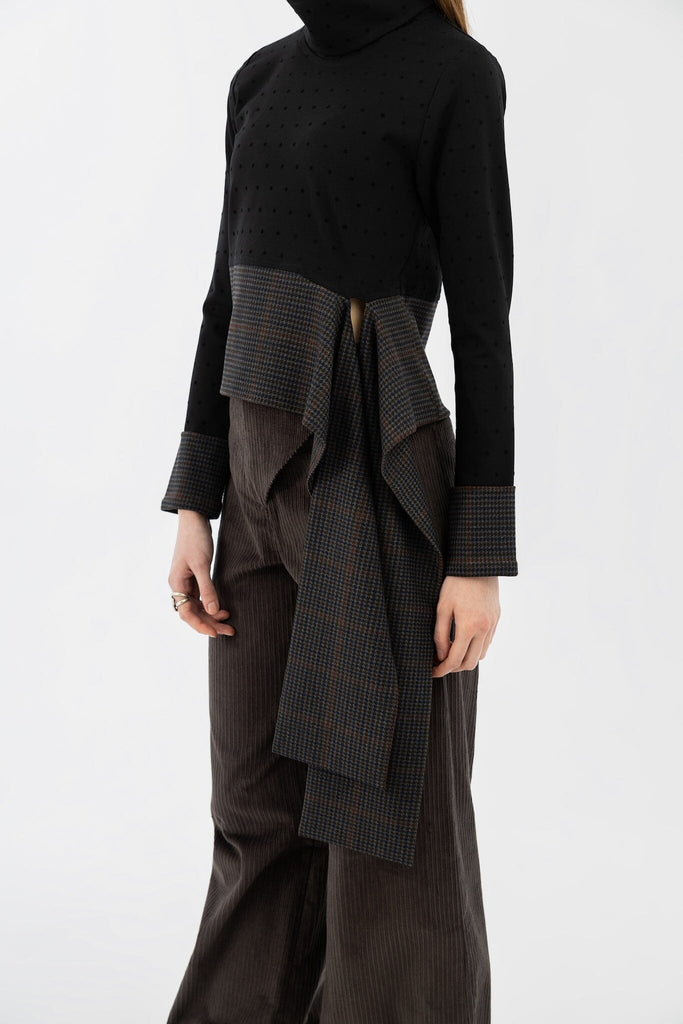 Plaid Waisted Top Top mamzi 