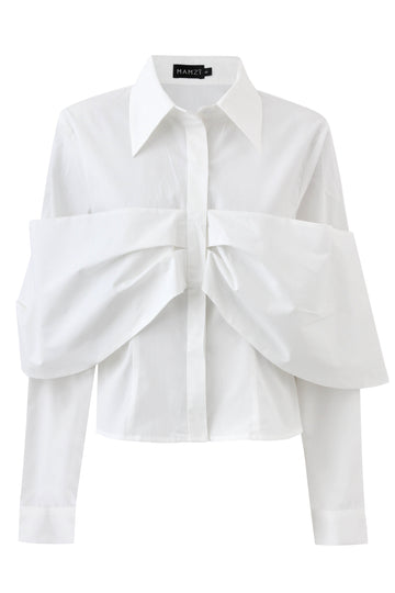 Draped Bow Shirt mamzi 