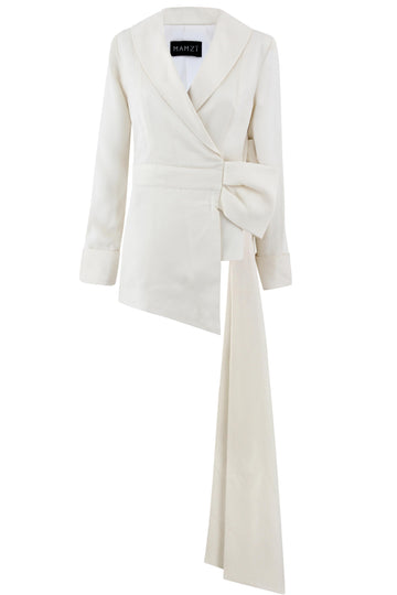 Linen Bow Blazer mamzi 