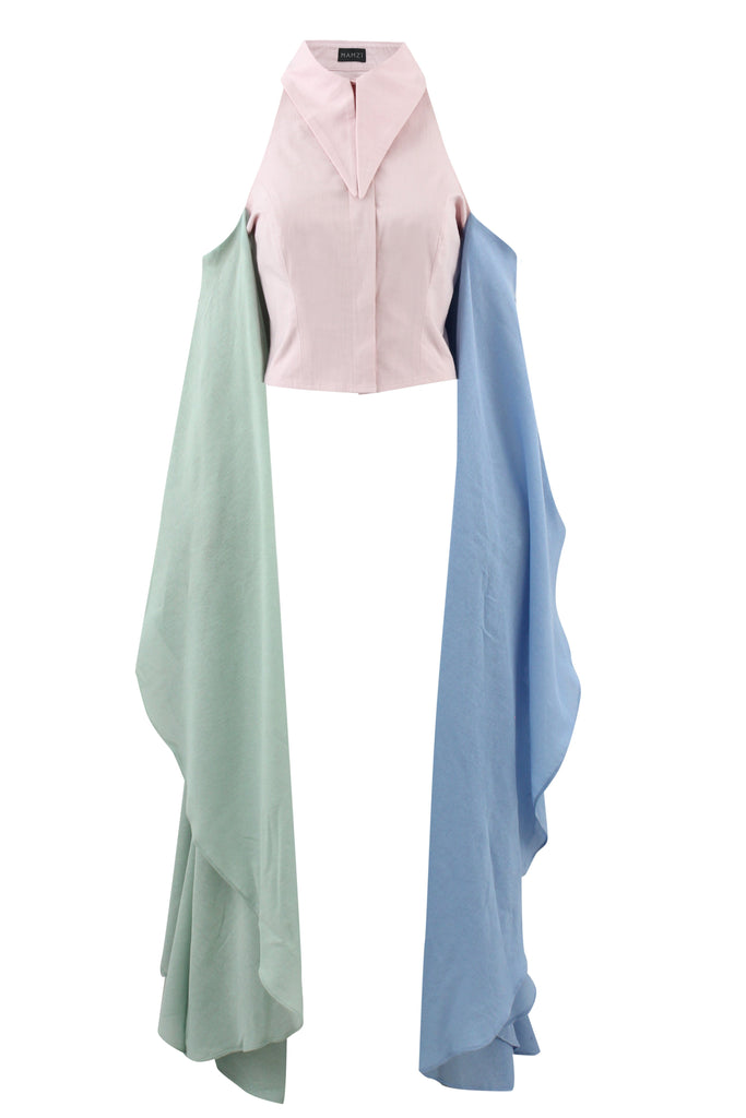 Multi color Winged Cutout Top Top mamzi 