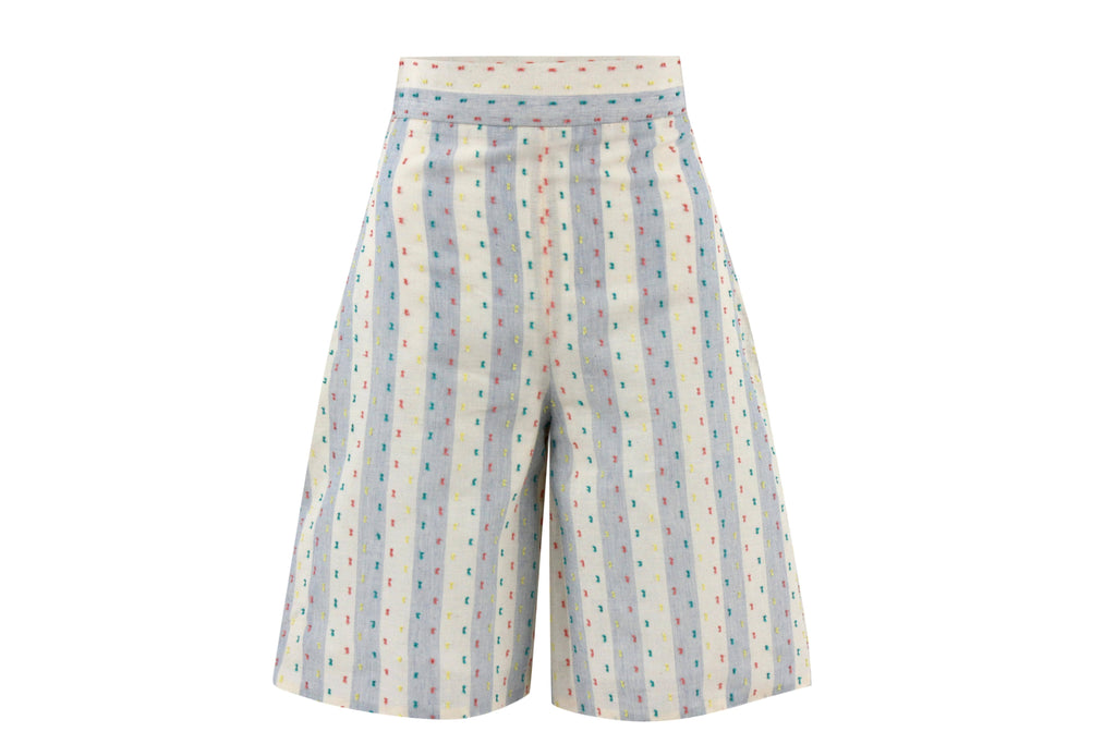 Embroidered Striped Shorts mamzi 