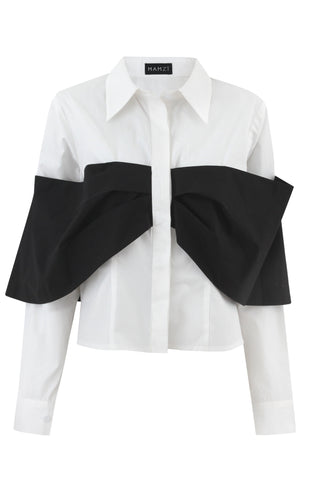 Draped Bow Shirt