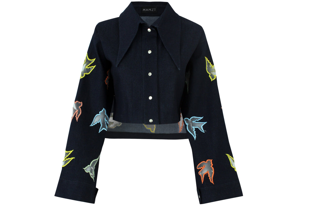 Birds Crop jacket jacket mamzi 