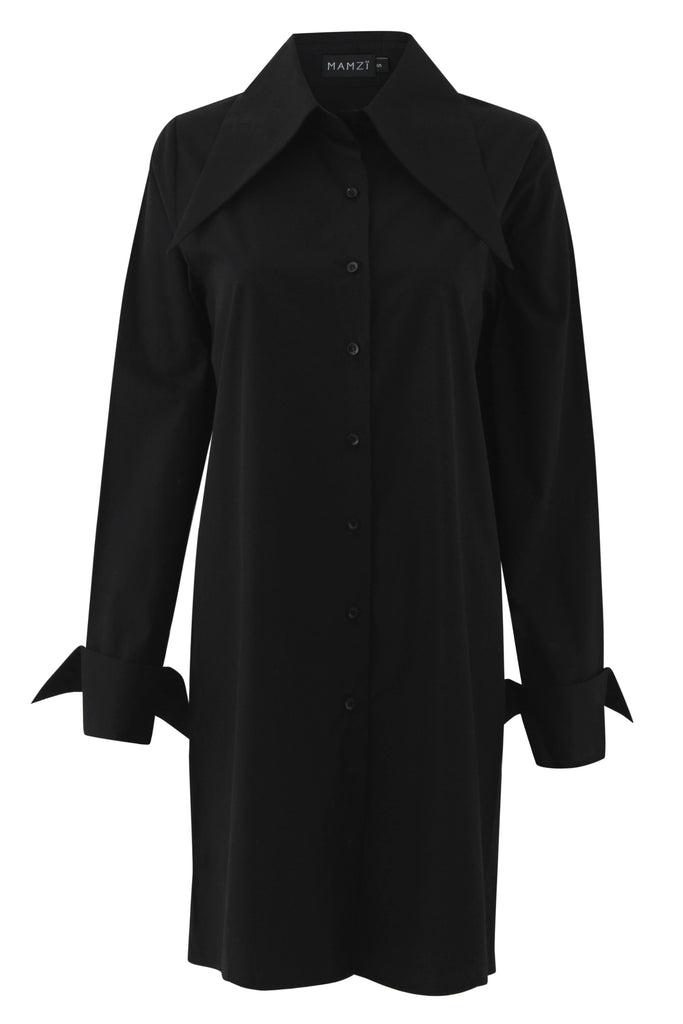 Dress with Oversized Collar mamzi XS Black 