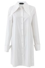 Shirt Dress with Oversized Collar