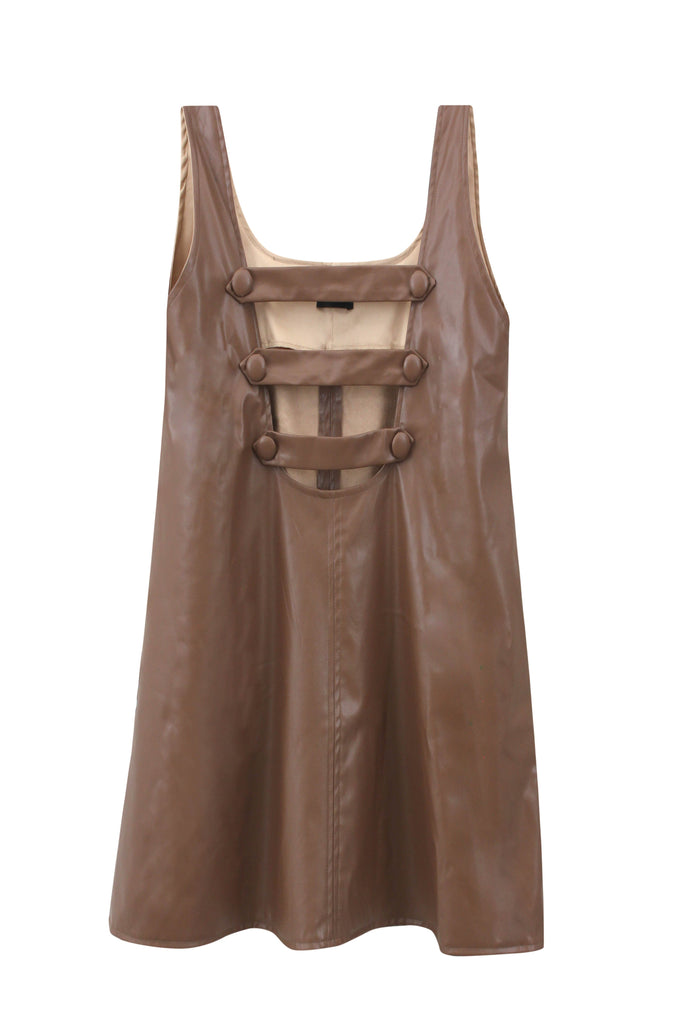 Leather Brown Coverup mamzi 