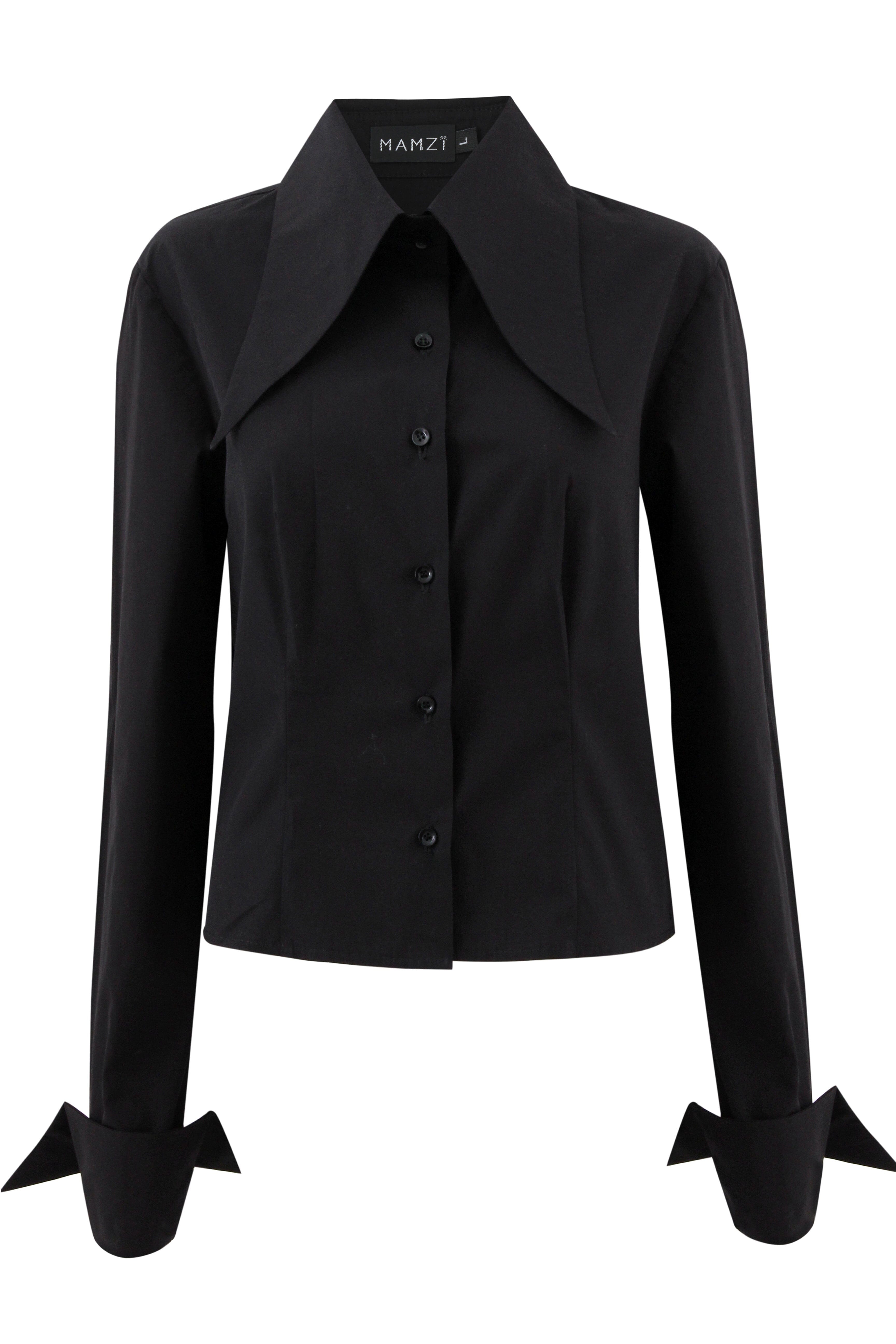 Shirt with Oversized Collar – mamzi