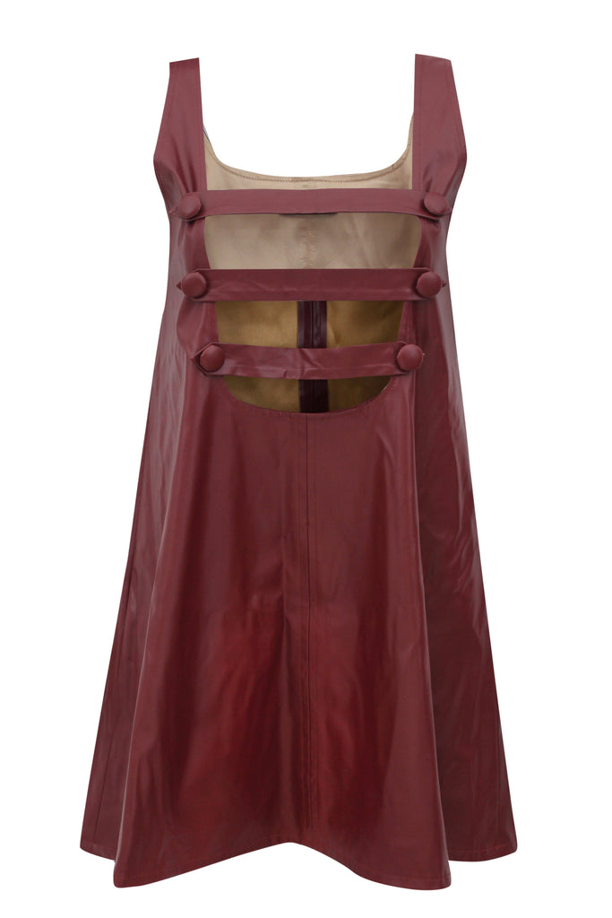 Fastener Dress Coverup mamzi Red X-Small 