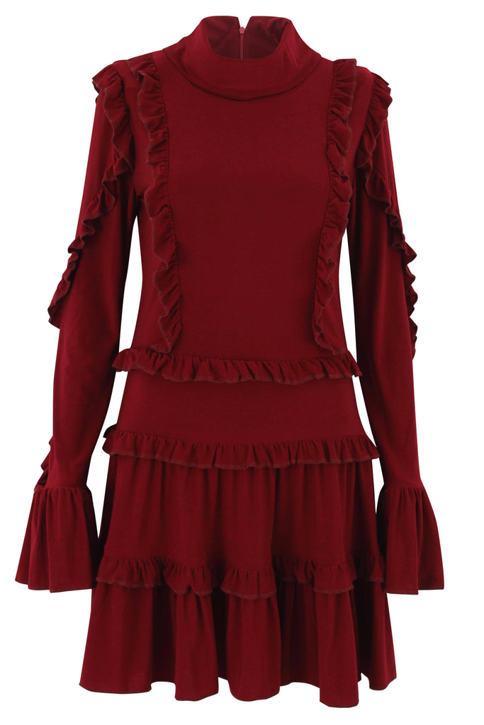 Burgundy Dress Dress mamzi 