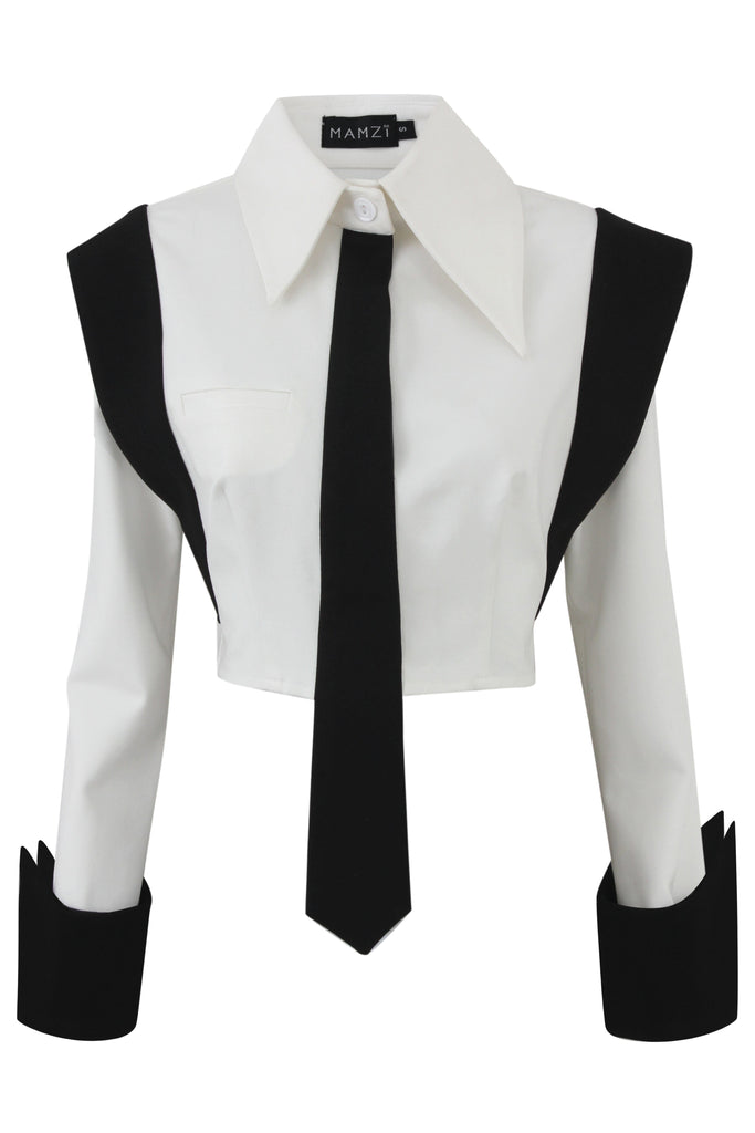 Tie Top Top mamzi XS White & Black 