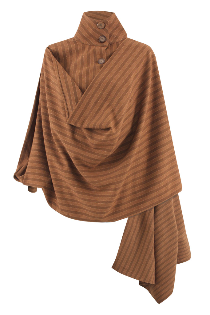 Arno Blouse Top MAMZI S/M brown ( striped) 2 