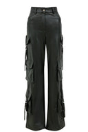 Cargo Leather Pants - mamzi