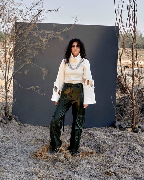 Cargo Leather Pants - mamzi