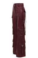 Cargo Leather Pants - mamzi