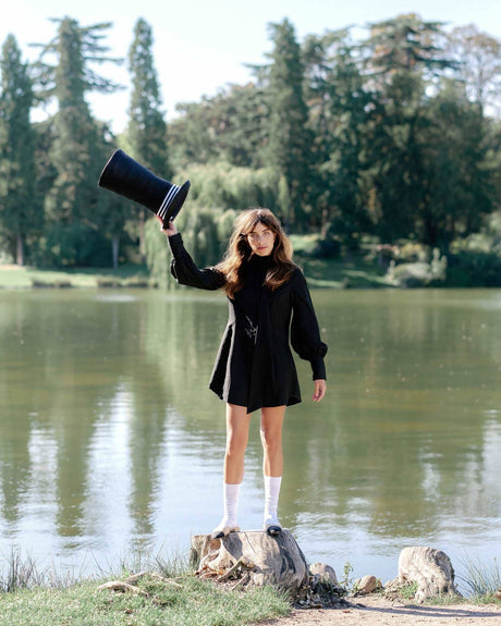 Double bow tie shirt dress - mamzi