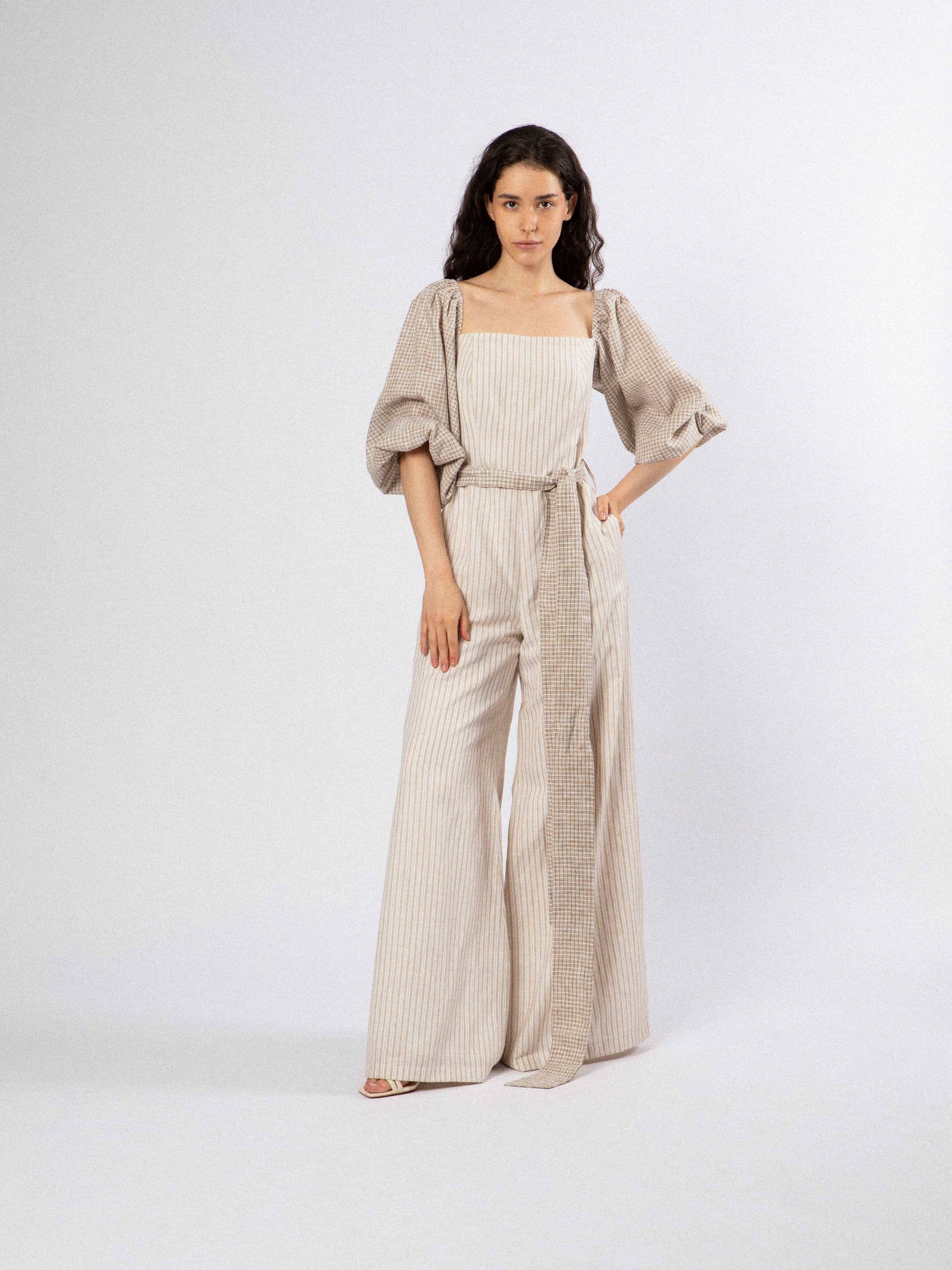 【THE MOZZ】[Premium] Teach Me Linen Jumpsuit Tarik-Ediz-65158-0758-P.jpg?v=