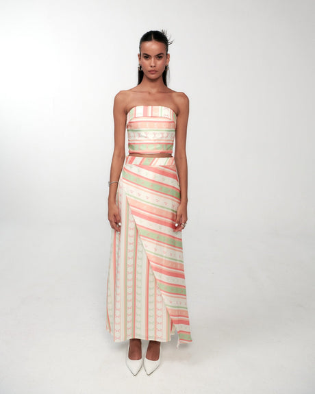 Multi Striped Bows Crop Top - mamzi