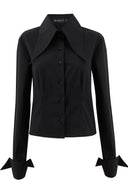 Shirt with Oversized Collar - mamzi
