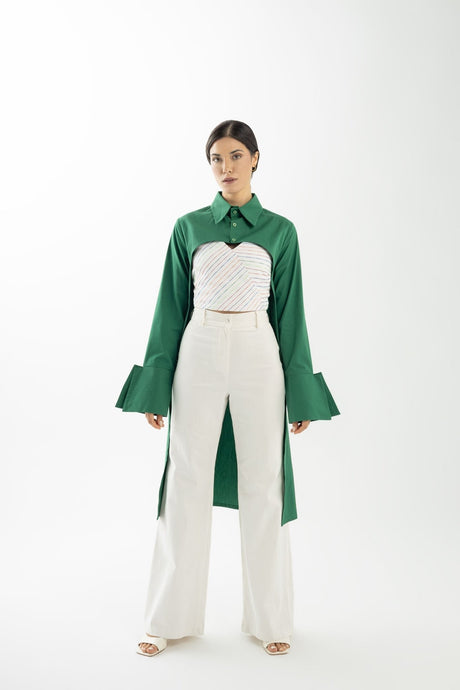 White Gabardine Pants - mamzi