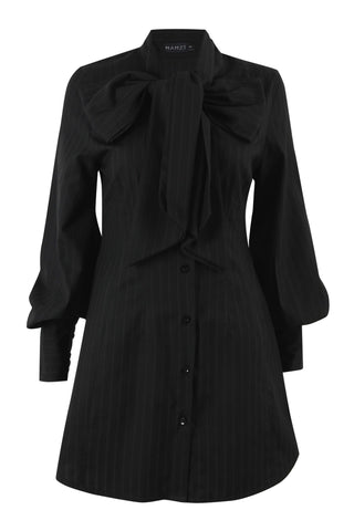 Double bow tie shirt dress