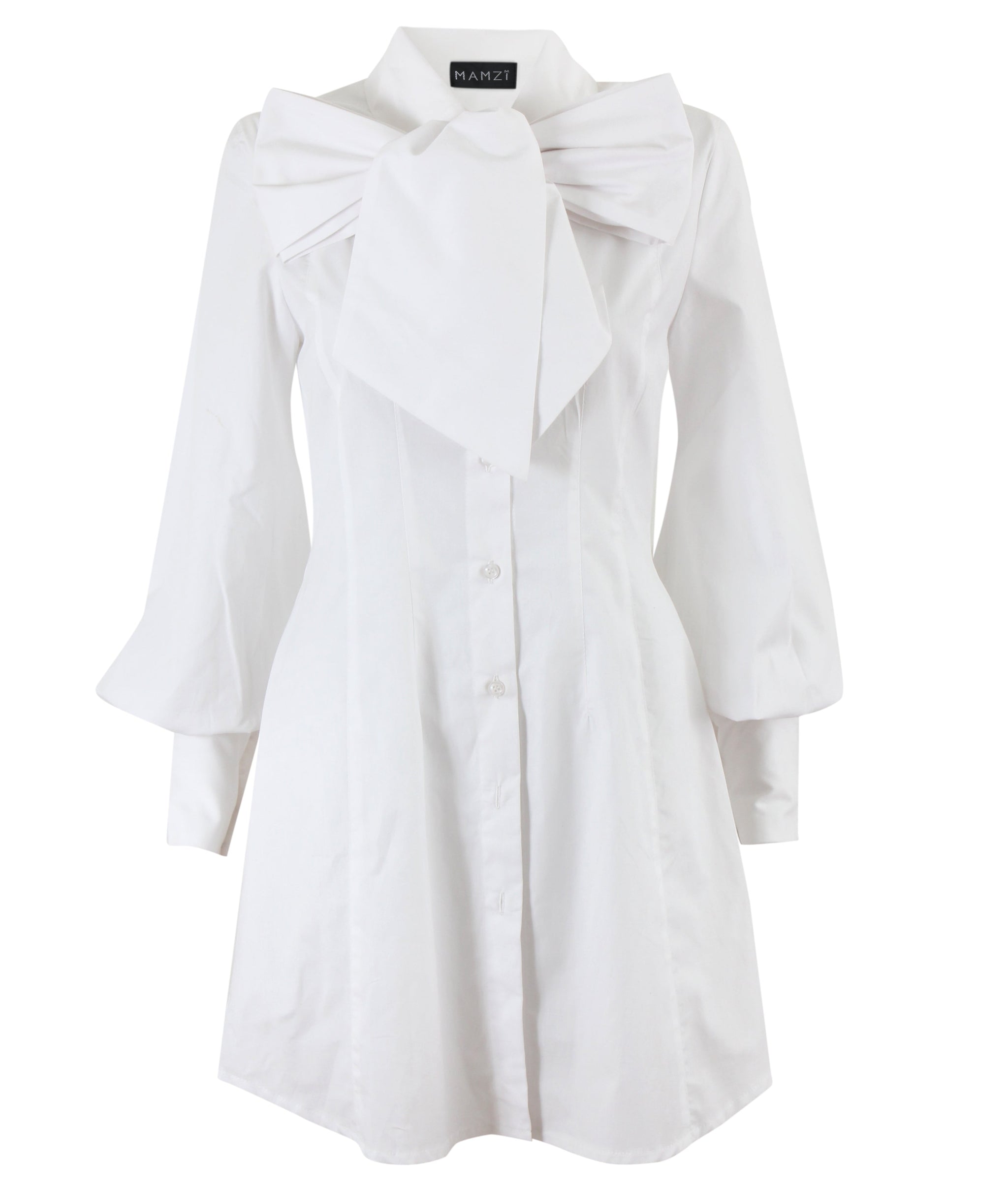 トップス ruimeme bow tie shirt dress Double bow tie shirt dress – mamzi
