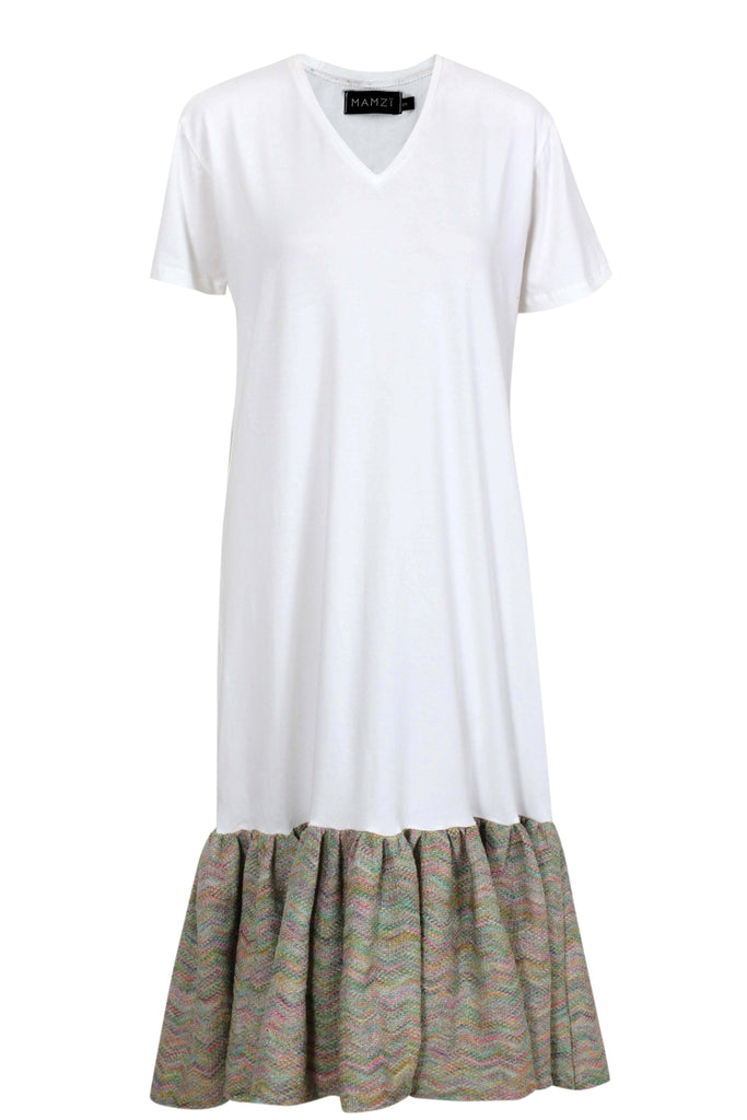 Hues T-Shirt Dress Dress MAMZI Small White 