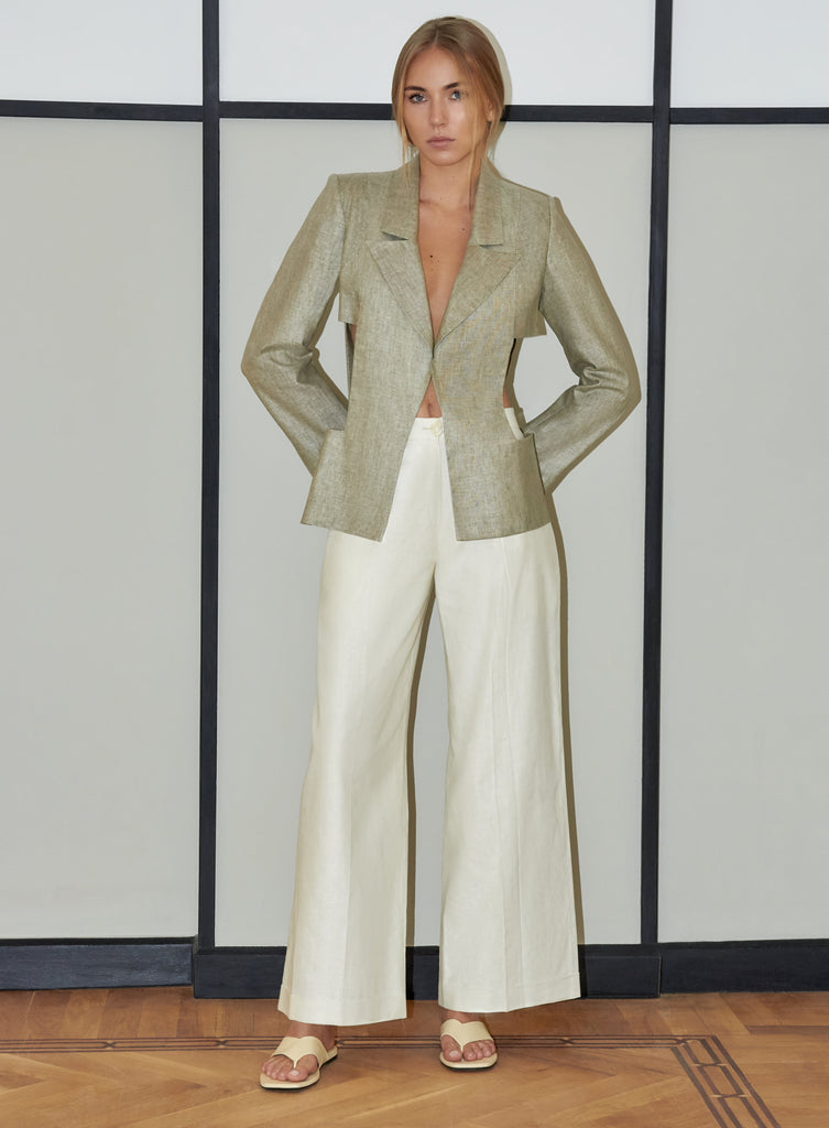 Cutout Linen blazer Jacket MAMZI 