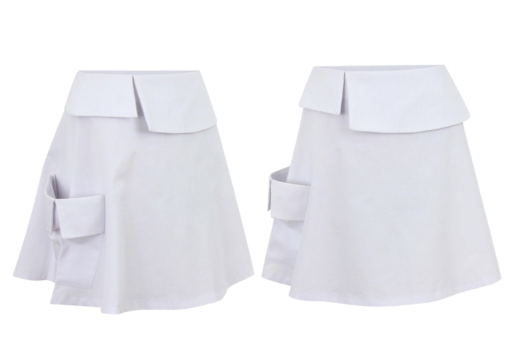 Collar-Waist Skirt Skirt MAMZI 36 White 