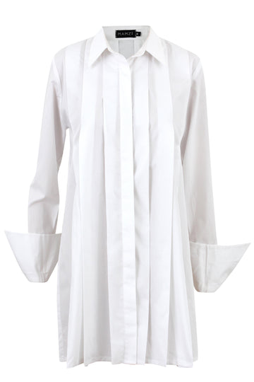 Pleated Shirt Shirt MAMZI Medium White 