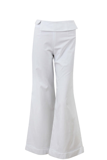 Collar Waist Pants Pants MAMZI 38 White 