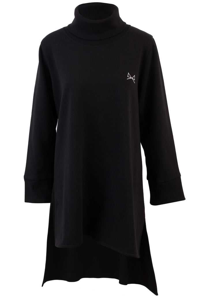 Signature Turtleneck Sweatshirt Dress Dress MAMZI One Size Black 