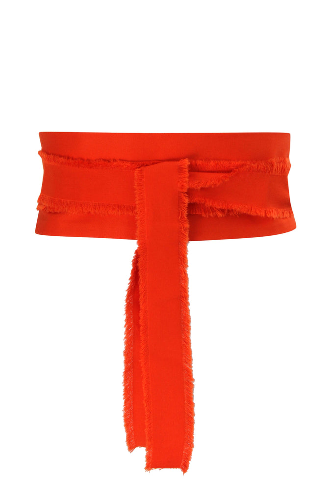 Wrap-Around Gabardine Belt Belt MAMZI Small/Medium Orange 